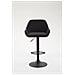 Sgabello Bar Braga In Stoffa I Sedia Cucina Con Schienale E Braccioli Regolabile I Sedia Sgabello Bancone Imbottita Nero Nero - Foto miniatura 2