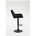 Sgabello Bar Braga In Stoffa I Sedia Cucina Con Schienale E Braccioli Regolabile I Sedia Sgabello Bancone Imbottita Nero Nero - Foto miniatura 3