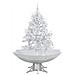 Albero Di Natale Con Neve E Base A Ombrellone Bianco 140 Cm - Foto miniatura 6