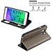 Custodia Compatibile Con Samsung Galaxy Alpha In Bruno Pietra - Coperchio Protettivo Con Chiusura Magnetica, Funzione Stand E 2 Finestre Di Visualizzazione - Foto miniatura 8