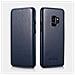 Samsung S9 Custodia In Vera Pelle Series Curvo Bordo Di Lusso Blu - Foto miniatura 1