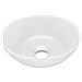 Lavandino Da Bagno In Ceramica Bianco Opaco Rotondo - Foto miniatura 1