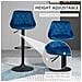 Set 2 Sgabelli Da Bar Di Design Girevoli Con Altezza Regolabile - Blu - Foto miniatura 5