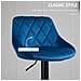 Set 2 Sgabelli Da Bar Di Design Girevoli Con Altezza Regolabile - Blu - Foto miniatura 8