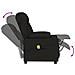 Poltrona Massaggiante Reclinabile Nera In Tessuto - Foto miniatura 4
