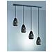 Onyx Sospensione 4 Diffusori Metallo Nero Interno Oro Taglio Laser A Rombo L. 90cm - Foto miniatura 1