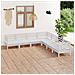 Set Divani Da Giardino 7 Pz In Legno Massello Di Pino Bianco - Foto miniatura 1