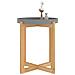 Tavolino Grigio 41x41x48,5cm Legno Multistrato E Massello Pino - Foto miniatura 3