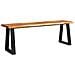 Panca Con Bordi Vivi 140 Cm In Legno Massello Di Acacia - Foto miniatura 2