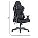 Sedia Da Gaming Bundaberg, Poltrona Da Gaming Adulto, Sedia Da Scrivania, 57x72h124/134 Cm, Nero - Foto miniatura 2