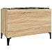 Mobile Porta Dischi Rovere Sonoma 74,5x38x48 Legno Multistrato - Foto miniatura 3