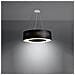 Lampadario Saturno 70 Nero Sl. 0752 - Minimalista Lampadario Nero 112x70x70 Cm - Foto miniatura 3