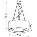 Lampadario Saturno 70 Nero Sl. 0752 - Minimalista Lampadario Nero 112x70x70 Cm - Foto miniatura 4