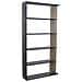Libreria A 5 Ripiani In Nobilitato Bilaminato Linea Elegance - Black - Foto miniatura 1