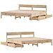 Letto senza Materasso 200x200 cm in Legno Massello di Pino - Foto miniatura 2