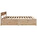 Letto senza Materasso 200x200 cm in Legno Massello di Pino - Foto miniatura 5
