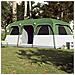 Tenda Familiare a Cabina per 9 Persone Verde Impermeabile - Foto miniatura 3