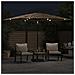 Ombrellone Giardino LED e Palo in Acciaio Marrone 288x288x225cm - Foto miniatura 3