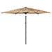 Ombrellone Giardino LED e Palo in Acciaio Marrone 288x288x225cm - Foto miniatura 6