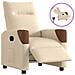 Poltrona Elettrica Reclinabile Crema in Tessuto - Foto miniatura 1