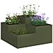 Fioriera da giardino  80x80x48 cm Verde oliva Acciaio - Foto miniatura 3