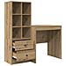 Scrivania con Storage Rovere Artigianale Legno Ingegnerizzato - Foto miniatura 6