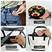 Specchio Portatile Rotondo Pieghevole: Pu E Acciaio Inox, Ideale Per Il Trucco Black - Foto miniatura 4