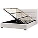 Letto Contenitore Tessuto Rouen 180 X 200 Cm Beige Chiaro - Foto miniatura 2