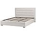Letto Contenitore Tessuto Rouen 180 X 200 Cm Beige Chiaro - Foto miniatura 4