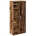 Mobile da Bagno con Portarotolo Legno Antico 39x22x90 cm - Foto miniatura 1