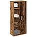 Mobile da Bagno con Portarotolo Legno Antico 39x22x90 cm - Foto miniatura 2