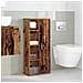 Mobile da Bagno con Portarotolo Legno Antico 39x22x90 cm - Foto miniatura 3