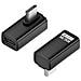 Adattatore Usb-c Femmina A Maschio Ad Angolo Retto 240w 80gbps (confezione Da 2) Black - Foto miniatura 3
