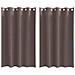 Tende con tende 2 pcs Marrone scuro Poliestere - Foto miniatura 1