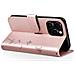 Custodia A Portafoglio Per Iphone 16 Pro Max Design Premium Fiori Farfalla, Rosa Champagne - Foto miniatura 3