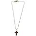 Collana Con Croce2 In Marrone E Argento - Foto miniatura 1