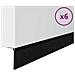 Spazzole per porte a vite 6 pcs Nero 100 cm Lega di alluminio - Foto miniatura 1
