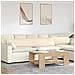 Cuscini da Divano 2 pcs Crema 200 x 40 cm Tessuto in Cords - Foto miniatura 2