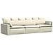 Cuscini da Divano 2 pcs Crema 200 x 40 cm Tessuto in Cords - Foto miniatura 3