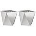 Fioriera 2 pcs Argento 40 x 40 x 40 cm Acciaio inossidabile - Foto miniatura 1