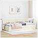 Cornice del letto ad angolo Crema 100 x 200 cm Velluto - Foto miniatura 2