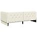 Cornice del letto ad angolo Crema 100 x 200 cm Velluto - Foto miniatura 7