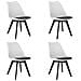 Sedia RIXK - Design ergonomico senza tempo, nero e bianco x 4 - Foto miniatura 1