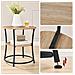 Tavolino rotondo, marrone rustico, stile loft - LET056B11 - Foto miniatura 6