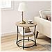 Tavolino rotondo, marrone rustico, stile loft - LET056B11 - Foto miniatura 4