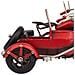 Sidecar In Metallo Rosso 19x13,5x11,5h - Foto miniatura 8