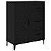 Credenza Rovere Nero 69,5 x 34 x 90 cm Legno multistrato - Foto miniatura 1