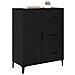 Credenza Rovere Nero 69,5 x 34 x 90 cm Legno multistrato - Foto miniatura 3