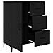 Credenza Rovere Nero 69,5 x 34 x 90 cm Legno multistrato - Foto miniatura 5