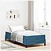 Letto a molle con materasso Blu Scuro 80 x 210 cm Tessuto - Foto miniatura 2